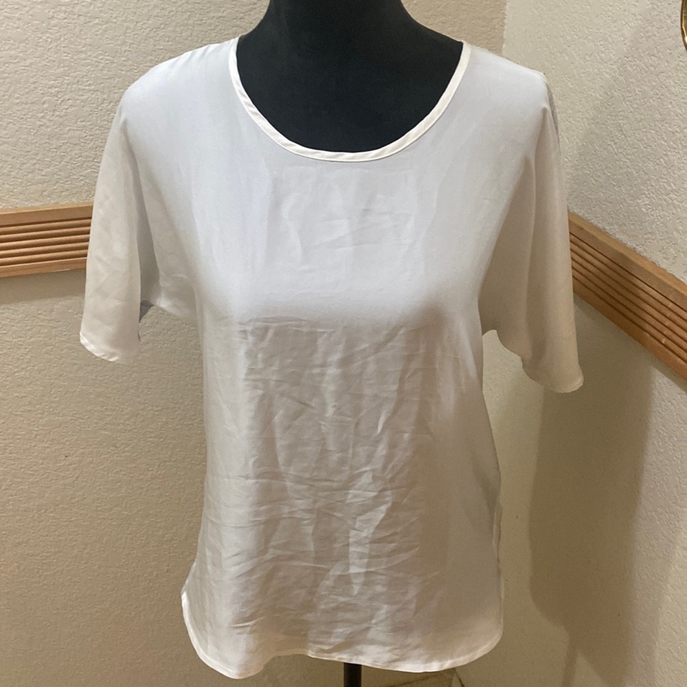 XS J.crew White and gray two toned blouse!!!